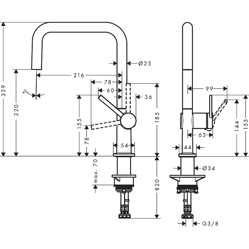 Смеситель для кухни Hansgrohe Talis M54 72806670