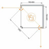 Душевой уголок Cezares Elena 80x80 ELENA-W-A-2-80-P-Cr
