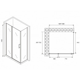 Душевой уголок Abber Sonnenstrand 130х100 AG04130S-S100