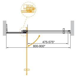 Душевая дверь Cezares Slider 90 SLIDER-B-1-80/90-GRIGIO-GM
