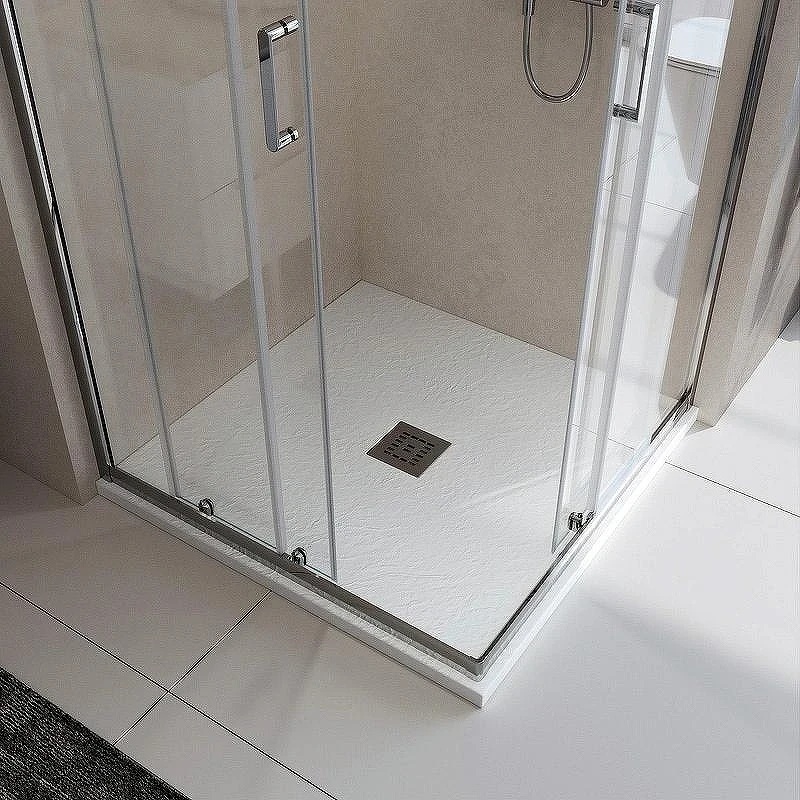 Душевой поддон из искусственного камня BelBagno Uno 80x80 TRAY-MR-UNO-A-80-35-W-CR