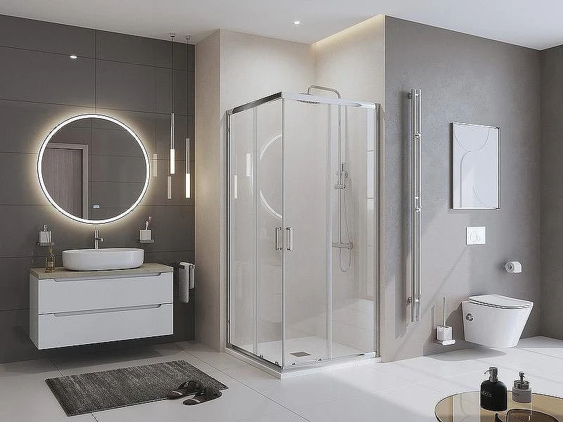 Душевой поддон из искусственного камня BelBagno Uno 80x80 TRAY-MR-UNO-A-80-35-W-CR