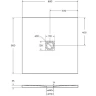 Душевой поддон из искусственного камня BelBagno Uno 80x80 TRAY-MR-UNO-A-80-35-W-CR