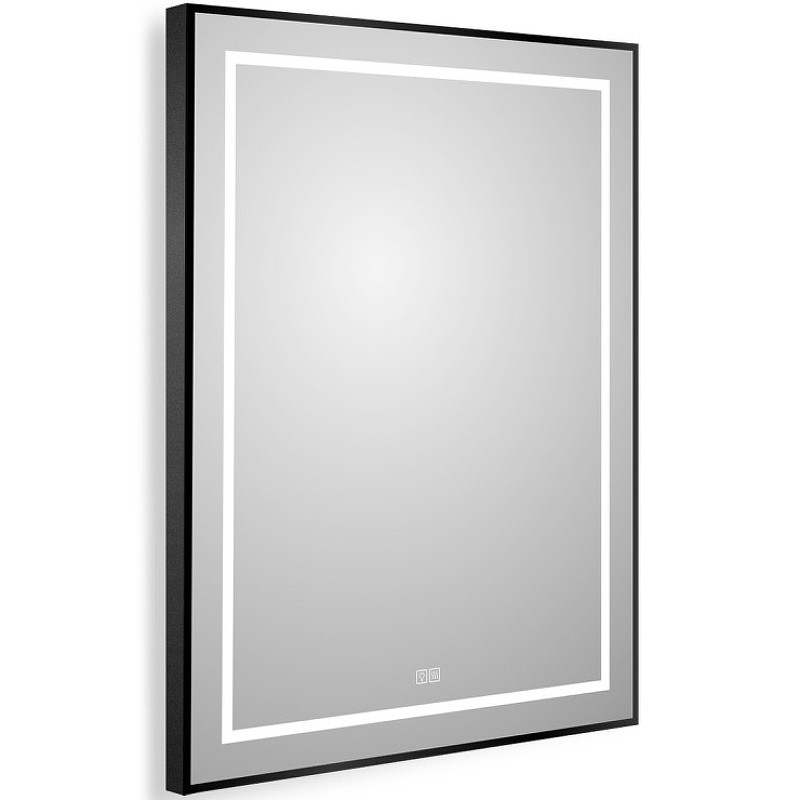 Зеркало BelBagno Kraft 70 SPC-KRAFT-700-900-LED-TCH-WARM-NERO с подсветкой