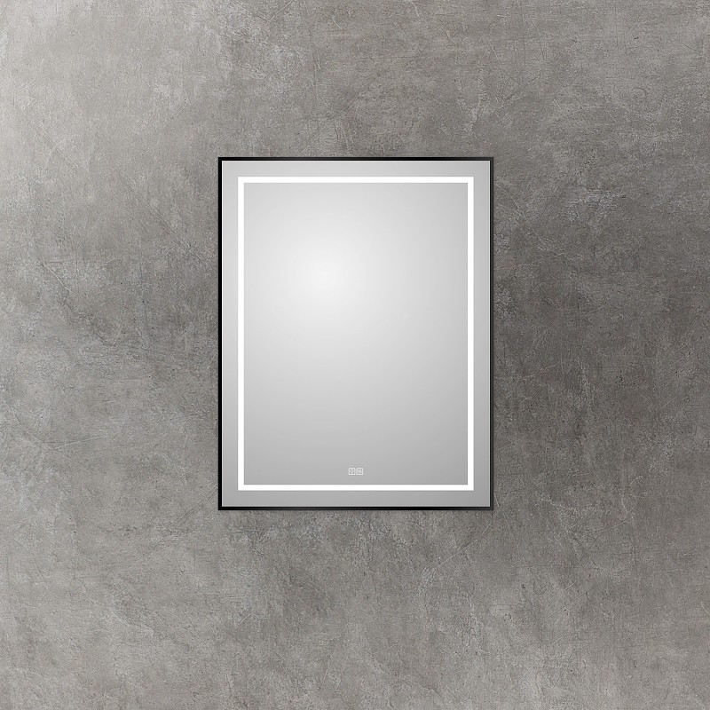 Зеркало BelBagno Kraft 70 SPC-KRAFT-700-900-LED-TCH-WARM-NERO с подсветкой