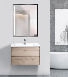 Зеркало BelBagno Kraft 70 SPC-KRAFT-700-900-LED-TCH-WARM-NERO с подсветкой