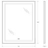 Зеркало BelBagno Kraft 70 SPC-KRAFT-700-900-LED-TCH-WARM-NERO с подсветкой