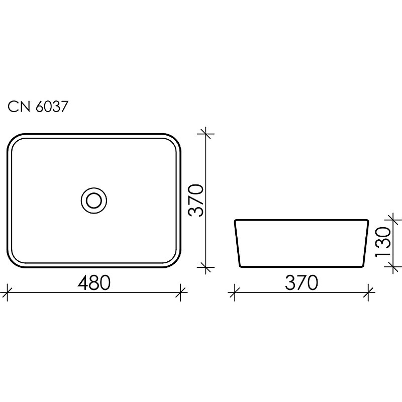 Раковина-чаша Ceramicanova Element 48 CN6037 Белая