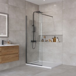 Душевая перегородка BelBagno Kraft 80 KRAFT-L-1-80-C-NERO