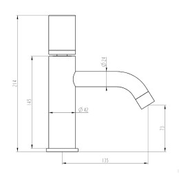 Смеситель для раковины Boheme Stick 121-GM.3