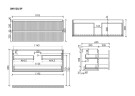 Тумба под раковину Sancos Snob R 120 SNR120/39SM подвесная цвет Doha Soft
