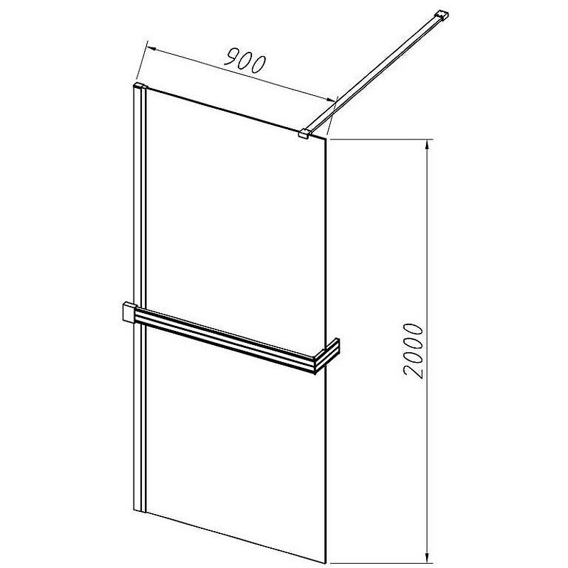 Душевая перегородка Vincea Walk-In HR 90 VSW-4HR900CLB