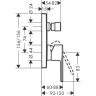 Смеситель для душа Hansgrohe Vernis Shape 71468670 черный матовый