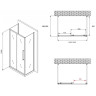 Душевой уголок Abber Schwarzer Diamant 160x60 AG30160H-S60-S60 профиль Хром стекло прозрачное
