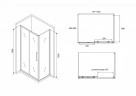 Душевой уголок Abber Schwarzer Diamant 100х90 AG30100BH-S90B профиль Черный стекло прозрачное