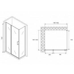 Душевой уголок Abber Sonnenstrand 140х100 AG04140S-S100