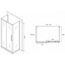 Душевой уголок Abber Schwarzer Diamant 170x75 AG30170H-S75-S75 профиль Хром стекло прозрачное