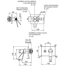 Смеситель для душа Remer Slash SL09HRG
