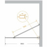 Душевая перегородка Cezares Liberta 90 LIBERTA-L-1-TB-90-GR-Cr