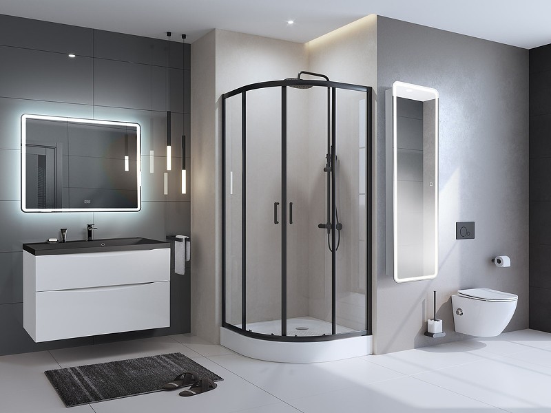 Зеркальный шкаф BelBagno Marino 45 SPC-MAR-450/1600-1A-LED-TCH с подсветкой