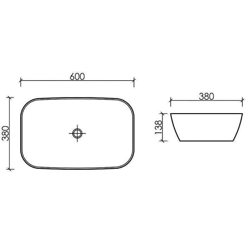 Раковина-чаша Ceramicanova Element 60 CN6049 Белая глянцевая