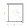 Душевая перегородка BelBagno Kraft 80 KRAFT-L-1-80-C-Cr