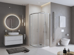 Душевой поддон из искусственного камня BelBagno Uno 90x90 TRAY-MR-UNO-R-90-550-35-W-NO