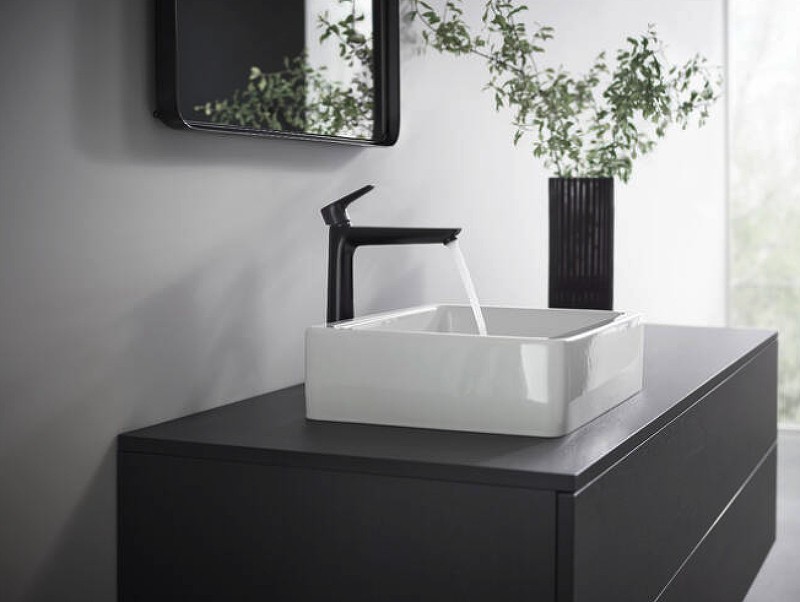 Смеситель для раковины Hansgrohe Talis E 71716670 черный матовый