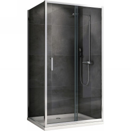 Душевой уголок Abber Schwarzer Diamant 150x80 AG301505-S805 профиль Хром стекло прозрачное