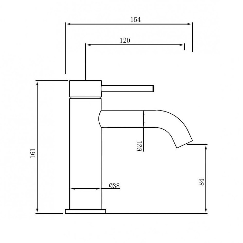 Смеситель для раковины Abber Wasser Kreis 316 AF8110BST цвет Сталь брашированная