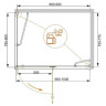 Душевой уголок Cezares Bergamo 100x80 R BERGAMO-W-AH-1-100/80-C-Cr-R