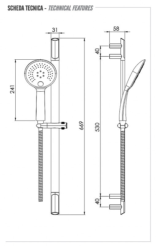 Душевой гарнитур Remer Vanity 317V315P3 цвет Хром