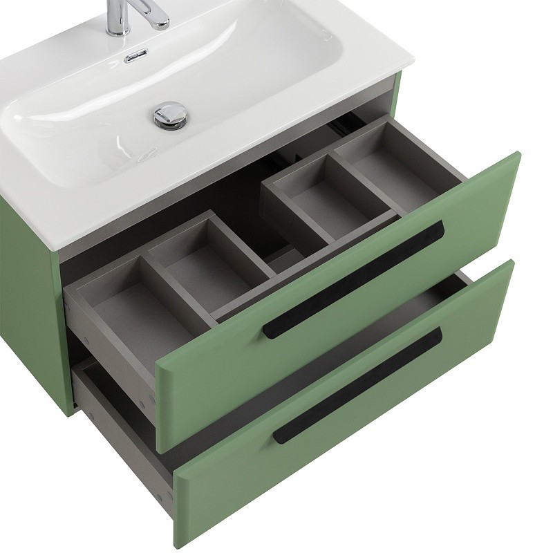 Тумба под раковину Cezares Eco-Cer-N 80 ECO-CER-N-800-2C-SO-PS-P подвесная
