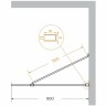 Душевая перегородка Cezares Liberta 90 LIBERTA-L-1-TB-90-GR-NERO