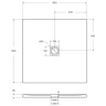 Душевой поддон из искусственного камня BelBagno Uno 90x90 TRAY-MR-UNO-A-90-35-W-NO