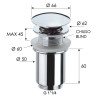 донный клапан Remer 904CC114NO click-clack цвет Черный матовый