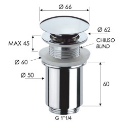донный клапан Remer 904CC114NO click-clack цвет Черный матовый