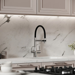 Смеситель для кухни Sancos Garda SC4009CH Хром Черный