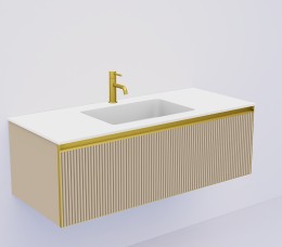 Тумба под раковину Boheme Armadi Art Quatro 1 120 790-M1-120-RIB-D-MG-LED подвесная