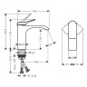 Смеситель для раковины Hansgrohe Vivenis 75022670 черный матовый
