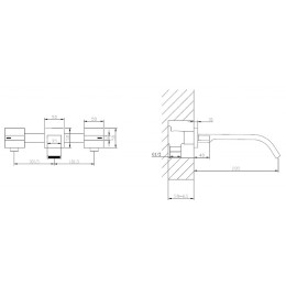 Смеситель для раковины Abber Wasserfall AF8612 Хром