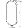Зеркальный шкаф Abber Kontur 50 AG6339S с подсветкой Белый