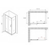 Душевой уголок Abber Schwarzer Diamant 130x60 AG301305-S605 профиль Хром стекло прозрачное
