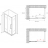 Душевой уголок Abber Schwarzer Diamant 110x80 AG30110BMH-S80BM профиль Черный стекло матовое