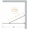 Душевая перегородка Cezares Liberta 95 LIBERTA-L-1-TB-95-C-Cr