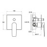 Смеситель для душа BelBagno Carin CAR-BASM-CRM