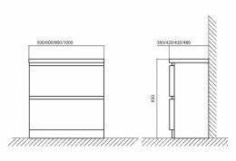 Тумба под раковину BelBagno Energia 80 BB800FHC/TL