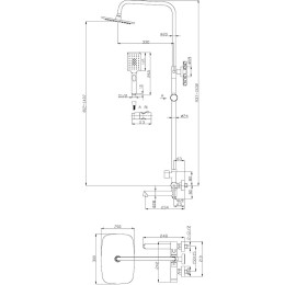 Душевая система BelBagno Acqua ACQUA-VSCM-CRM