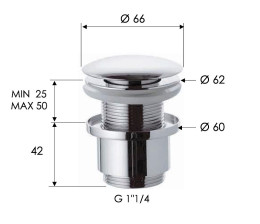 донный клапан Remer 904CC2114XV click-clack цвет Сталь