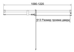 Душевая дверь Vincea Экстенза (Extenza) 120 VDP-4EX1112CLG